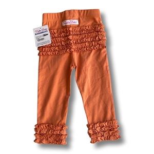 NWT Orange Ruffle Butts Leggings Size 12-24 months
